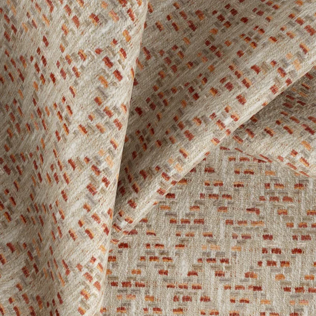 Photo of the fabric Belair Canyon swatch by Zepel FibreGuard. Use for Upholstery, Accessory, Top of Bed. Style of Geometric, Jacquard