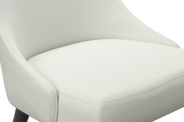 Photo of the fabric Sit Out Greige swatch by James Dunlop FibreGuard. Use for Upholstery, Accessory. Style of Plain, Taffeta