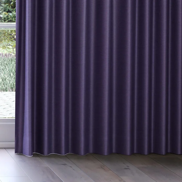 Photo of the fabric Provence Lavender swatch by James Dunlop Essentials. Use for Curtains, Upholstery, Accessory, Top of Bed. Style of Plain, Texture