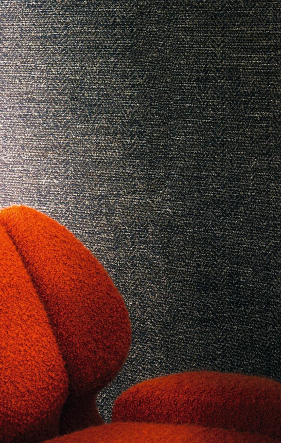 Photo of the fabric Elbert Wp 7114 0413 in situ by Casamance. Use for Wall Covering. Style of Plain, Texture