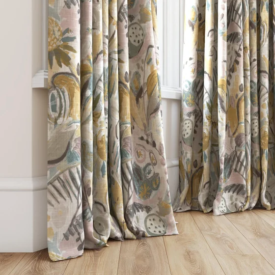 Photo of the fabric Charleston Meadow swatch by James Dunlop. Use for Curtains, Accessory. Style of Floral And Botannical