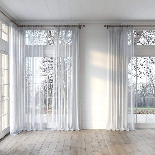 Photo of the fabric Tempest Storm swatch by Mokum. Use for Sheer Curtains. Style of Plain, Sheer