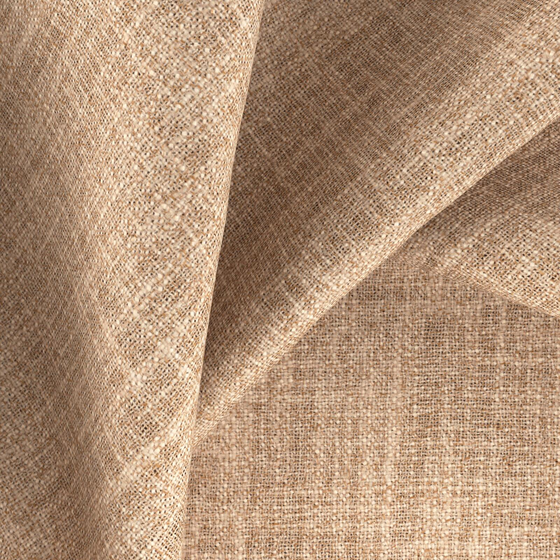 Photo of the fabric Motion Caramel swatch by Zepel. Use for Curtains. Style of Plain, Texture