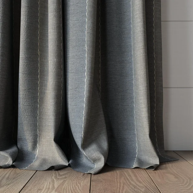 Photo of the fabric Zanella Folkstone swatch by James Dunlop Essentials. Use for Sheer Curtains. Style of Sheer, Stripe