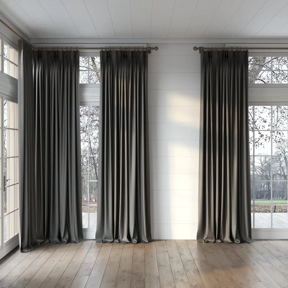 Photo of the fabric Eclipse FR Blackout Charcoal swatch by James Dunlop. Use for Curtains. Style of Blackout, Plain