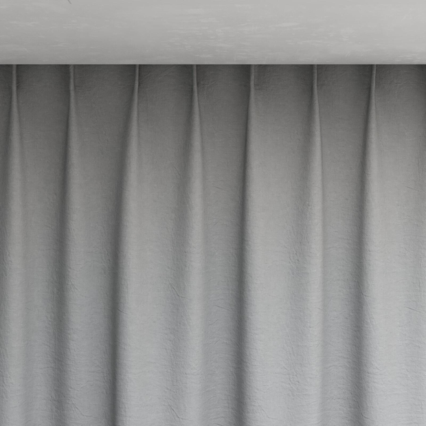 Photo of the fabric Satori Stonewash Dove Grey swatch by Mokum. Use for Curtains, Upholstery Light Duty, Accessory, Top of Bed. Style of Plain, Texture