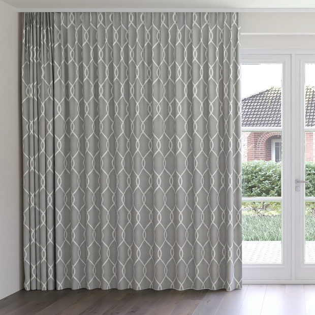 Photo of the fabric Latimer Dove swatch by James Dunlop. Use for Curtains, Accessory. Style of Traditional