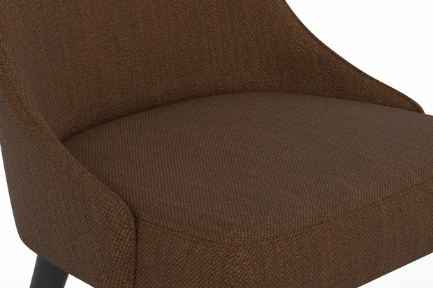 Photo of the fabric Grounded Russett swatch by James Dunlop. Use for Upholstery, Accessory. Style of Plain, Texture