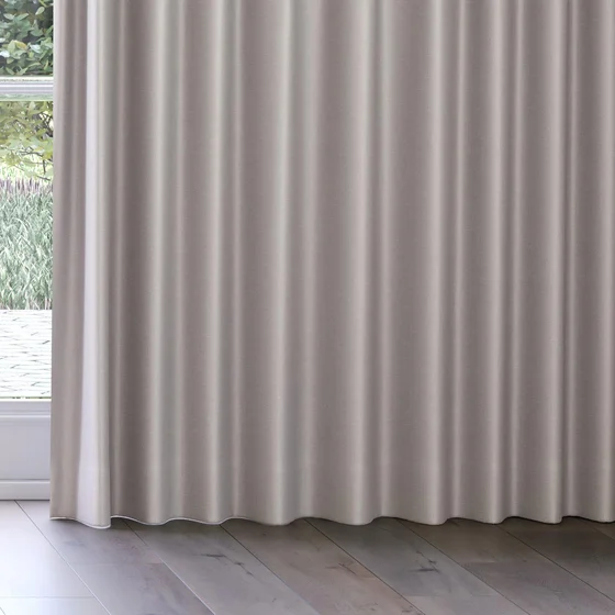 Photo of the fabric Stallion 2 Blackout Linen swatch by James Dunlop Essentials. Use for Curtains. Style of Plain, Texture