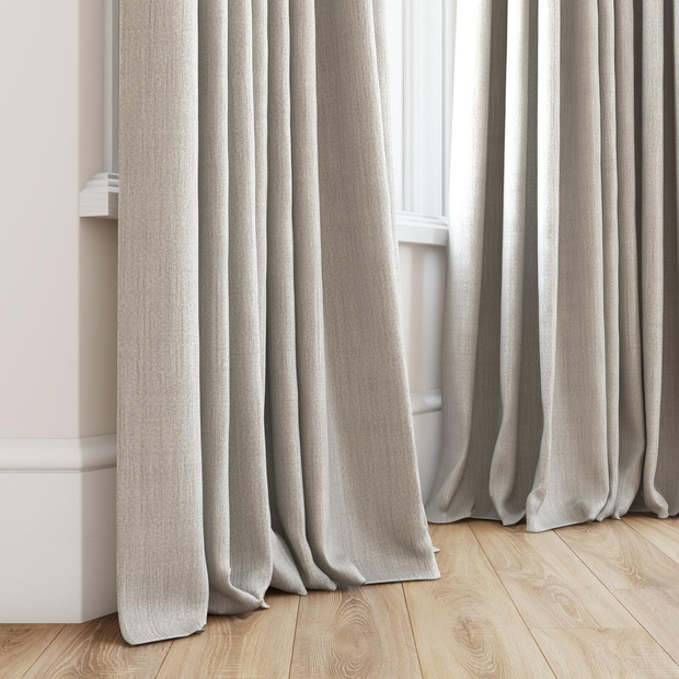 Photo of the fabric Chatham Mist swatch by James Dunlop Essentials. Use for Curtains. Style of Plain, Texture