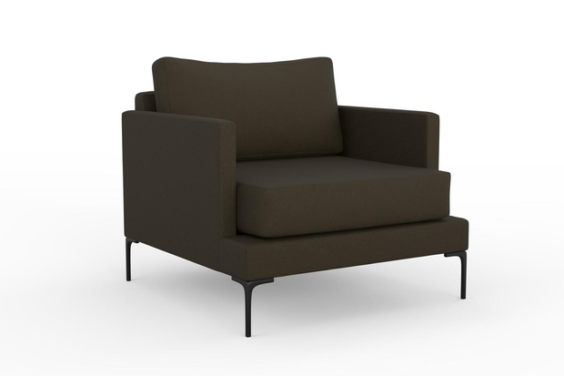Photo of the fabric Epitome Moss swatch by Mokum. Use for Upholstery, Accessory. Style of Plain, Taffeta