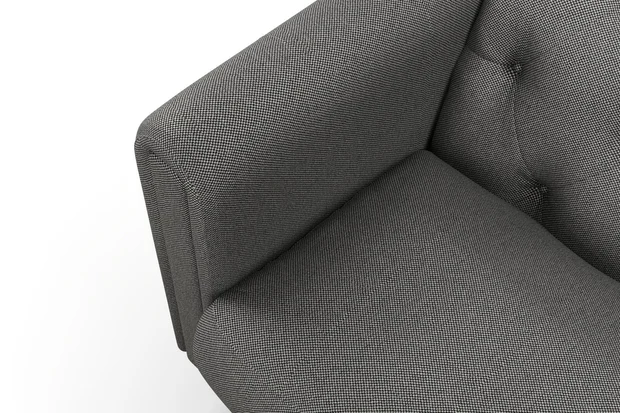 Photo of the fabric Aviator Raven swatch by James Dunlop FibreGuard. Use for Upholstery, Accessory, Top of Bed. Style of Chenille, Plain
