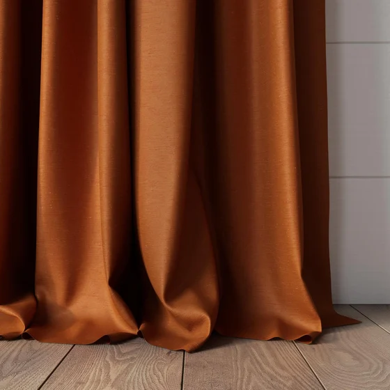 Photo of the fabric Silk Road Pumpkin swatch by James Dunlop Essentials. Use for Curtains, Accessory. Style of Plain, Texture