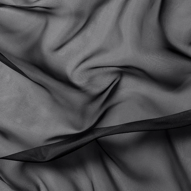 Photo of the fabric De Mundo II Ebony swatch by James Dunlop. Use for Sheer Curtains. Style of Plain, Sheer