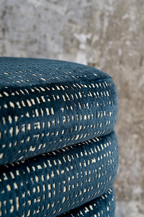 Photo of the fabric Heritage 4851 4851 0751 in situ by Casamance. Use for Upholstery, Accessory. Style of Geometric, Velvet