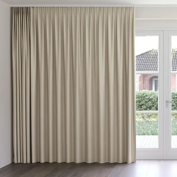 Photo of the fabric Glamour Fossil swatch by James Dunlop. Use for Curtains, Accessory. Style of Plain, Taffeta