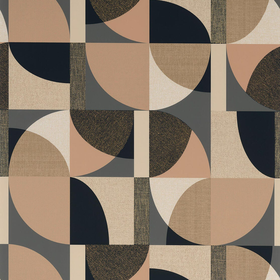 Photo of the fabric Barillet Wp 7626 7626 0814 swatch by Casamance. Use for Wall Covering. Style of Geometric, Print