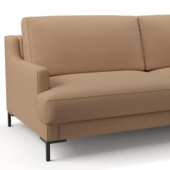 Photo of the fabric Sahel Rose Gold swatch by Mokum. Use for Upholstery, Accessory. Style of Plain, Texture