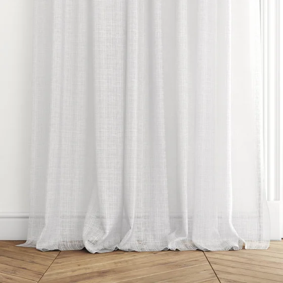 Photo of the fabric Scandinese Whitewash swatch by James Dunlop. Use for Sheer Curtains. Style of Plain, Sheer