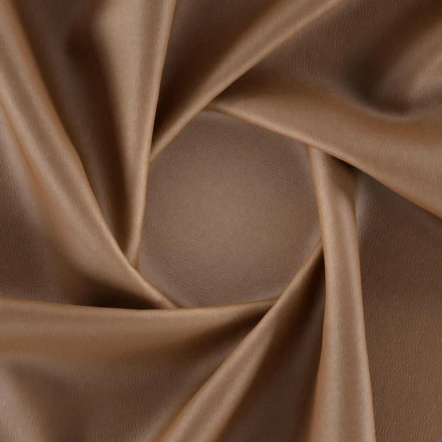 Photo of the fabric Bonanza Cocoa swatch by Zepel. Use for Upholstery. Style of Leather And Vinyl, Plain