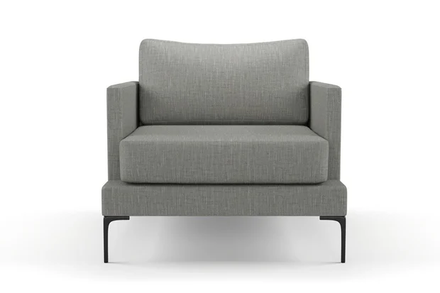 Photo of the fabric Sahel Aluminium swatch by Mokum. Use for Upholstery, Accessory. Style of Plain, Texture