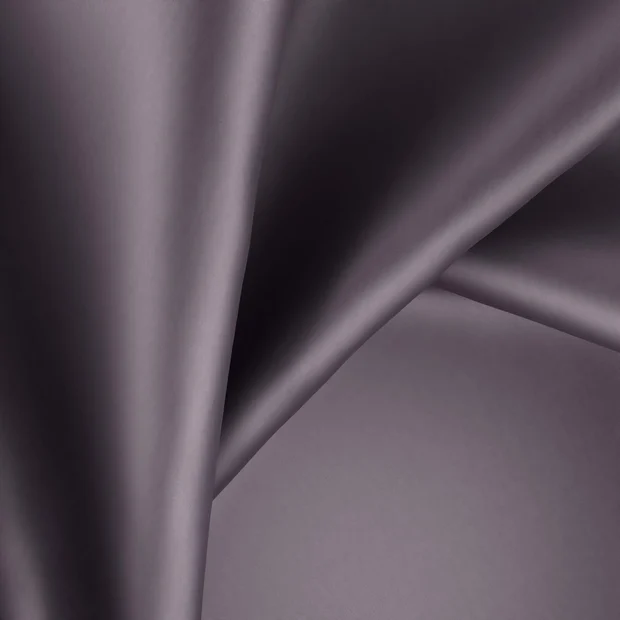 Photo of the fabric Moonbeam Plum swatch by Zepel. Use for Curtains, Upholstery, Accessory, Top of Bed. Style of Plain, Taffeta