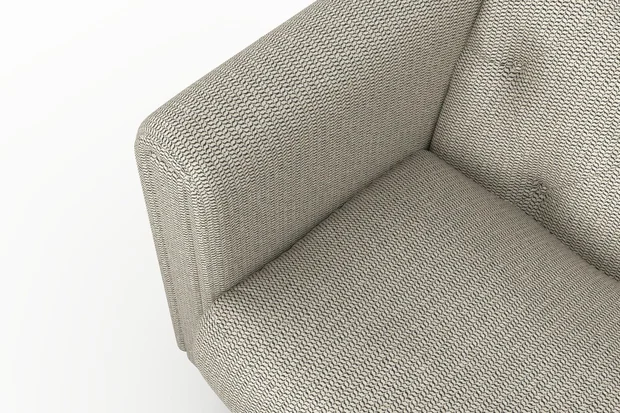 Photo of the fabric Alluvial Peat swatch by James Dunlop. Use for Upholstery, Accessory, Top of Bed. Style of Geometric, Texture