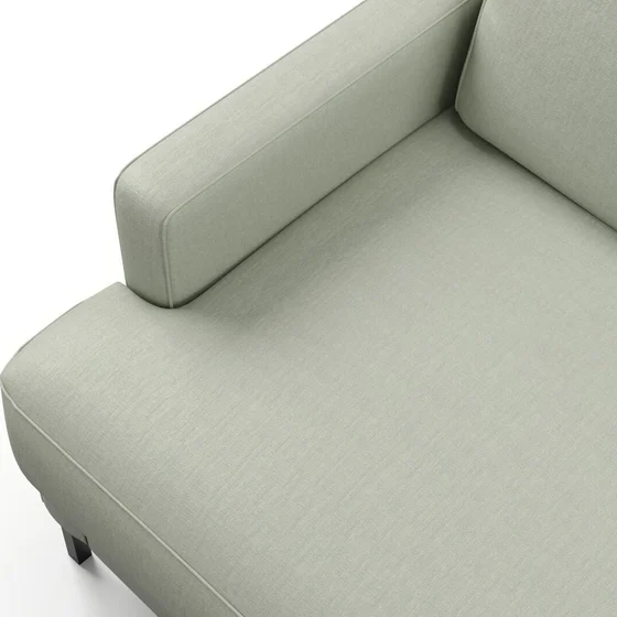 Photo of the fabric Eternal Willow swatch by Mokum. Use for Curtains, Upholstery, Accessory. Style of Plain, Texture