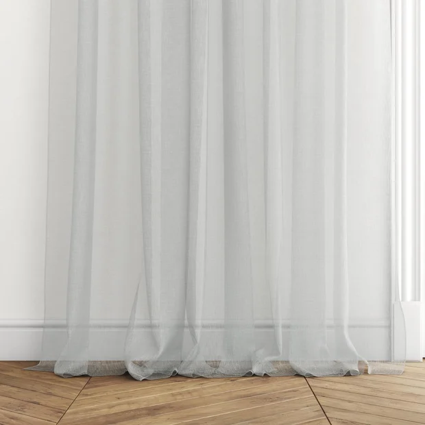 Photo of the fabric Makai (JDG) Ice swatch by Mokum. Use for Sheer Curtains. Style of Plain, Sheer