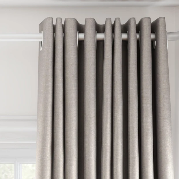 Photo of the fabric Stallion 2 Blackout Linen swatch by James Dunlop Essentials. Use for Curtains. Style of Plain, Texture