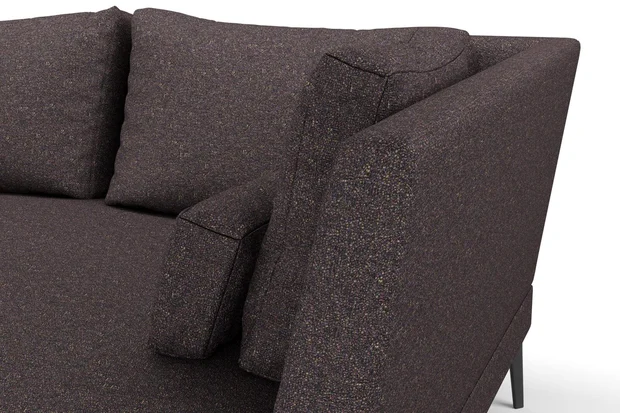 Photo of the fabric Bora Bora Aubergine swatch by Mokum FibreGuard. Use for Curtains, Upholstery, Accessory. Style of Plain, Texture