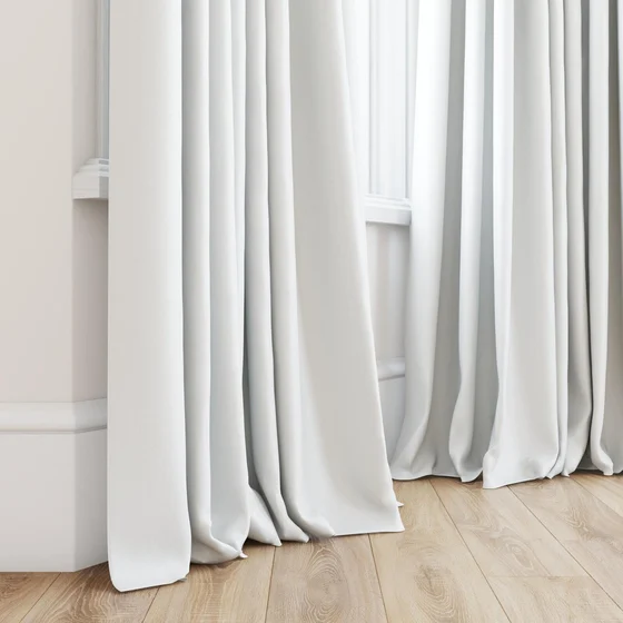 Photo of the fabric Banksia Chalk swatch by James Dunlop. Use for Curtains, Accessory, Top of Bed. Style of Plain, Texture