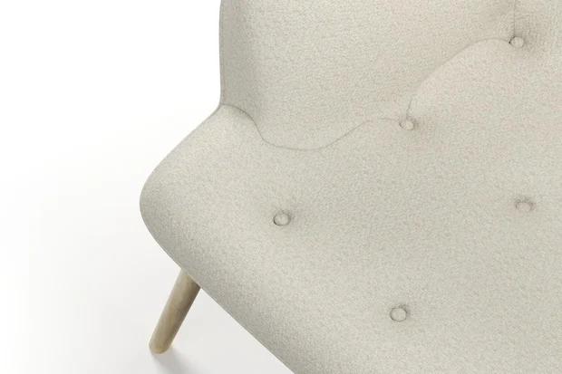 Photo of the fabric Raptor Ivory swatch by James Dunlop FibreGuard. Use for Upholstery, Accessory, Top of Bed. Style of Plain, Texture