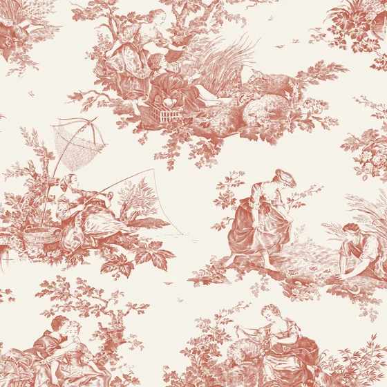 Photo of the fabric Scene D'Ete 8803 8803 82 01 swatch by Casadeco. Use for Curtains, Accessory