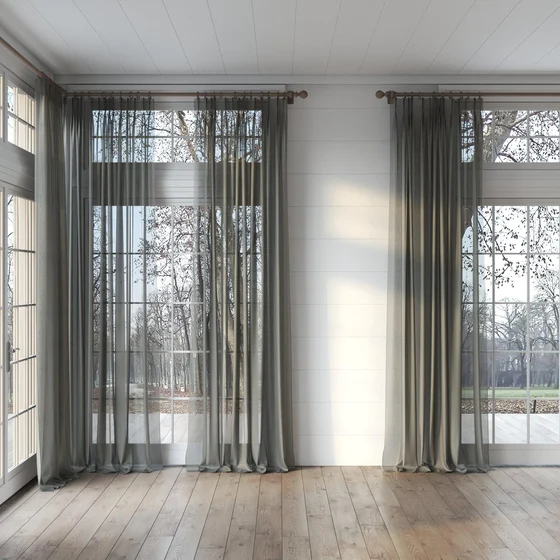 Photo of the fabric Foreshore Moss swatch by James Dunlop. Use for Sheer Curtains. Style of Plain, Sheer
