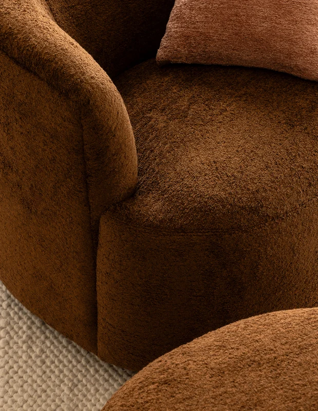 Photo of the fabric Modernist Sable in situ by Mokum. Use for Upholstery, Accessory. Style of Plain, Texture