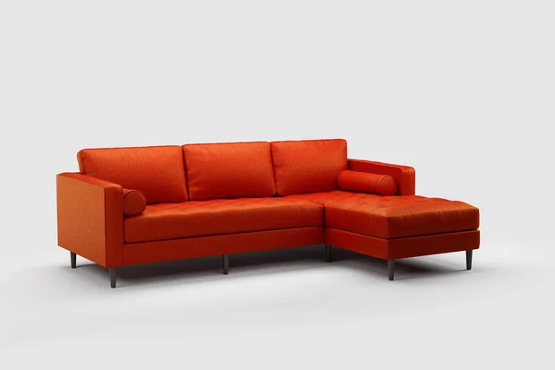 Photo of the fabric Determination Sienna swatch by James Dunlop FibreGuard. Use for Curtains, Upholstery, Accessory, Top of Bed. Style of Plain, Velvet