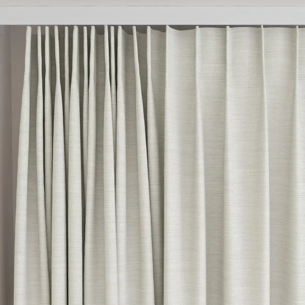 Photo of the fabric Tasman UC Lemon Grass swatch by James Dunlop Essentials. Use for Curtains, Accessory. Style of Stripe