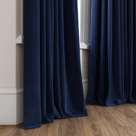 Photo of the fabric Vienna Twilight swatch by James Dunlop. Use for Curtains, Upholstery, Accessory. Style of Plain, Velvet