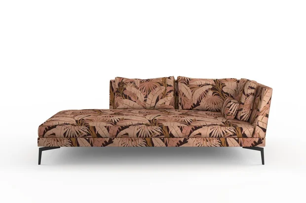 Photo of the fabric Palm Springs Whisky swatch by Catherine Martin by Mokum. Use for Upholstery, Accessory. Style of Floral And Botannical, Velvet