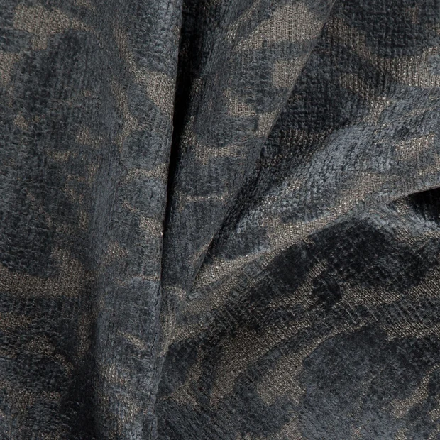 Photo of the fabric Brenta Midnight swatch by Zepel FibreGuard. Use for Upholstery, Accessory, Top of Bed. Style of Chenille, Traditional