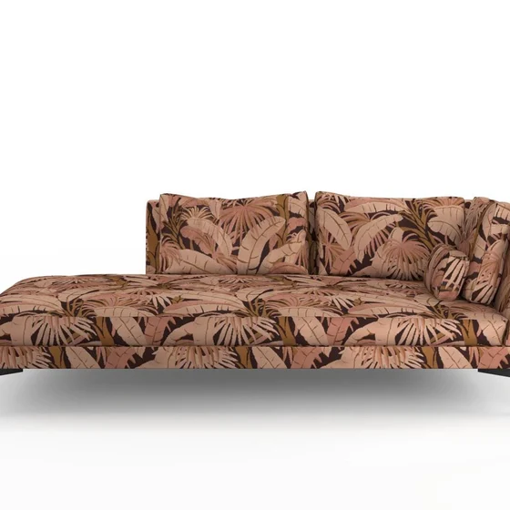 Photo of the fabric Palm Springs Whisky swatch by Catherine Martin by Mokum. Use for Upholstery, Accessory. Style of Floral And Botannical, Velvet