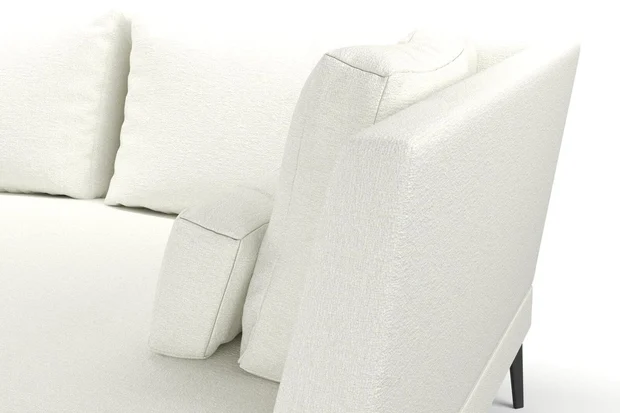 Photo of the fabric Bora Bora Pearl swatch by Mokum FibreGuard. Use for Curtains, Upholstery, Accessory. Style of Plain, Texture