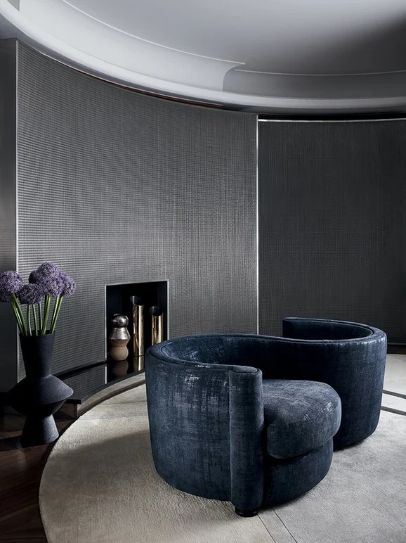 Photo of the fabric Blass Reversible Z595 08 in situ by Zinc. Use for Curtains, Upholstery, Accessory. Style of Velvet