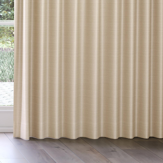 Photo of the fabric Luxe Sesame swatch by James Dunlop Essentials. Use for Curtains, Accessory, Top of Bed. Style of Plain, Texture