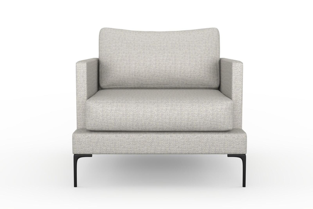 Photo of the fabric Strata Silver swatch by Mokum. Use for Upholstery, Accessory. Style of Plain, Texture