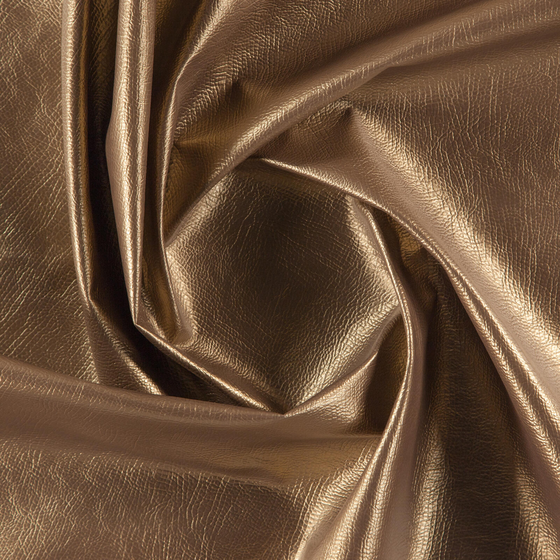 Photo of the fabric Nashi Bronze swatch by Zepel. Use for Upholstery, Accessory, Top of Bed. Style of Leather And Vinyl, Plain