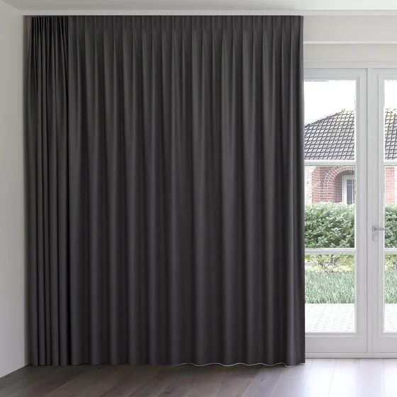 Photo of the fabric Urban Charcoal swatch by James Dunlop. Use for Curtains, Upholstery, Accessory. Style of Plain, Texture