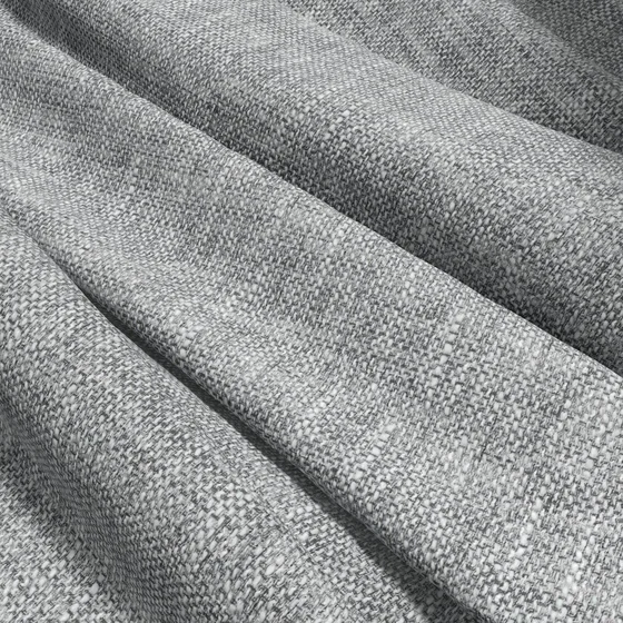 Photo of the fabric Homespun Charcoal swatch by James Dunlop. Use for Sheer Curtains. Style of Plain, Sheer