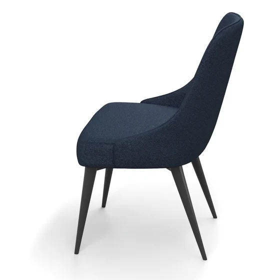 Photo of the fabric Sabato Navy swatch by James Dunlop FibreGuard. Use for Upholstery, Accessory. Style of Plain, Texture